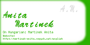 anita martinek business card